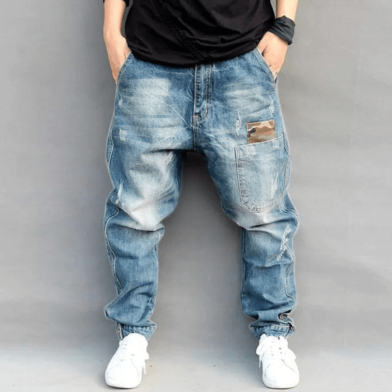 Street Style Denim Harem Pants - MRSLM