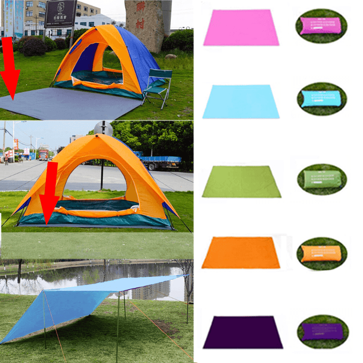 210X200Cm Moisture-Proof Mat 210D Anit-Uv Tent Sunshade Hammock Shelter Camping Pad - MRSLM