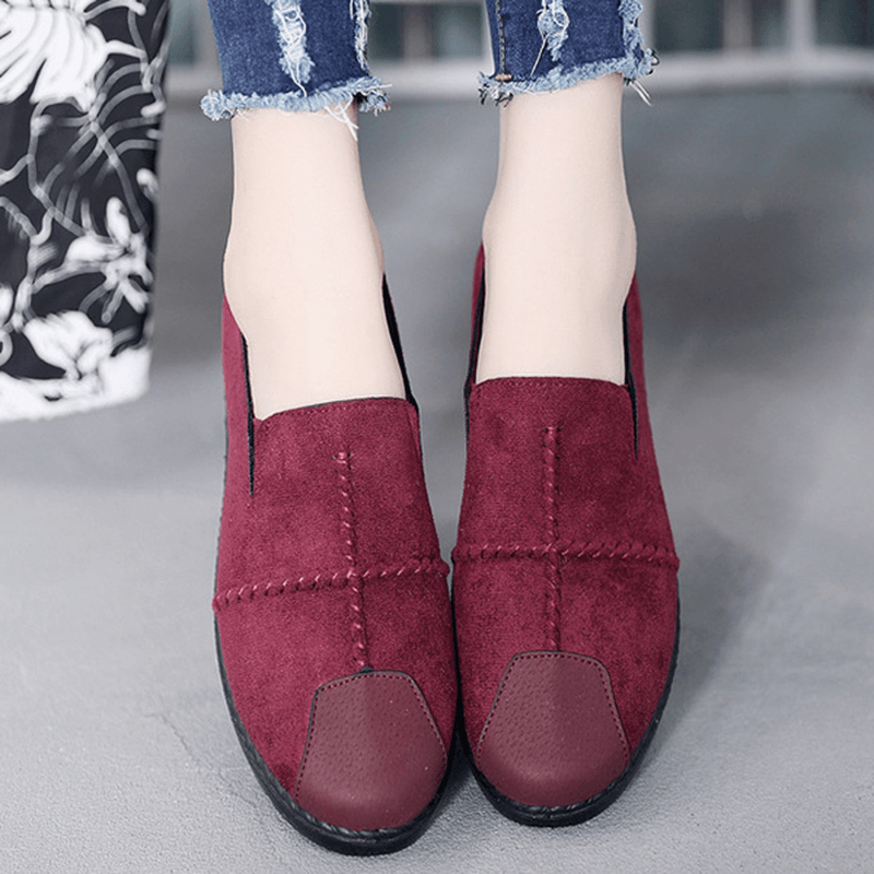 Women Casual Suede Soft Sole Loafers - MRSLM