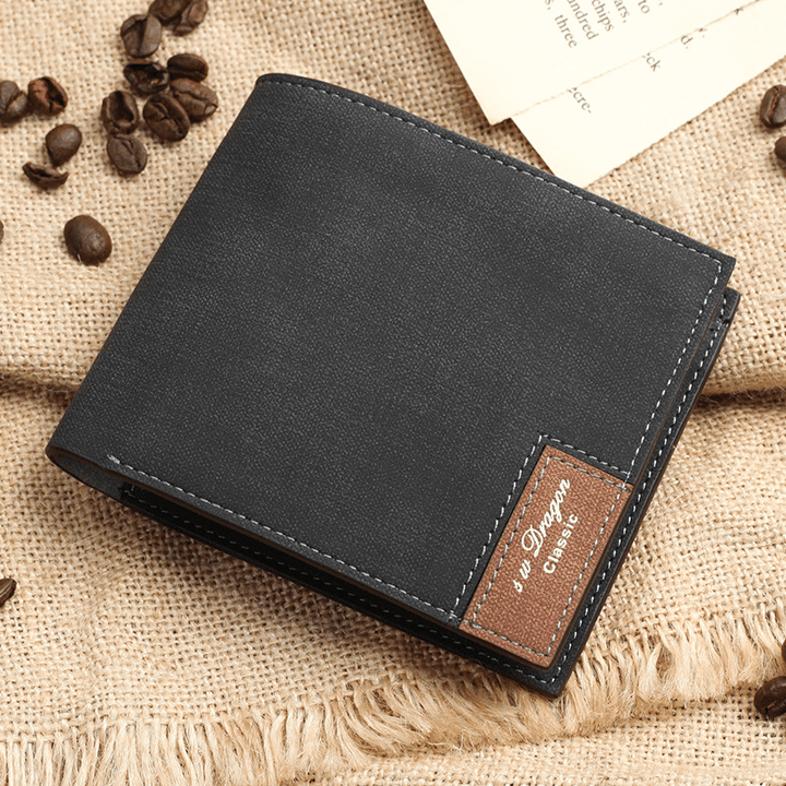 Men'S PU Soft Wallet Bifold Minimalist Money Clip Card Case - MRSLM