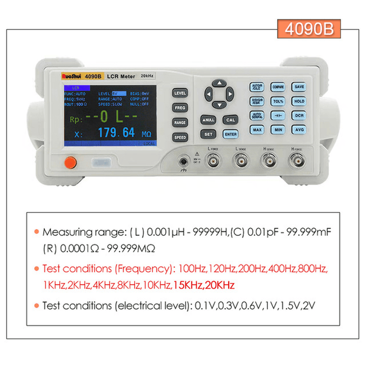 VC4090 Series Digital Bridge Capacitance Resistance Inductance Measure LCR Electrical Meter Electronic Component Tester - MRSLM