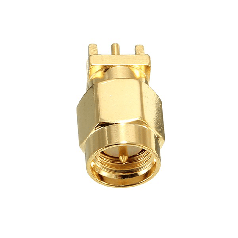 Copper 50Ohm SMA Male Plug PCB Clip Edge Solder Mount RF Connector - MRSLM