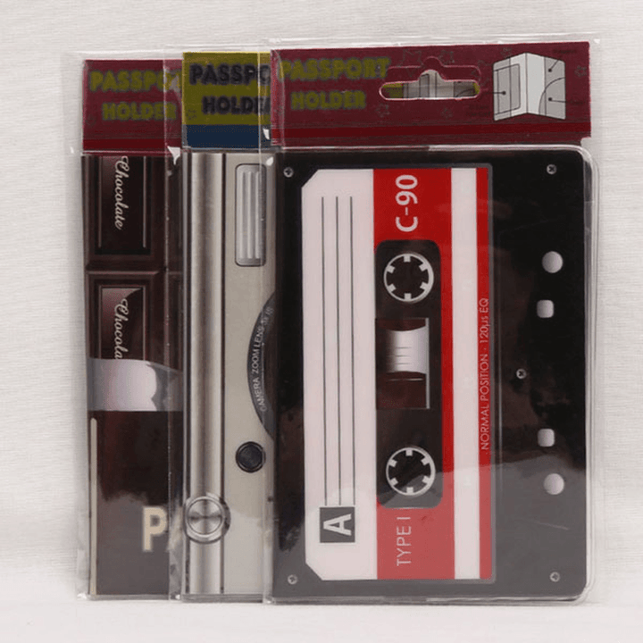 PVC Passport Holder 3D Tape Recorder Card Holder - MRSLM