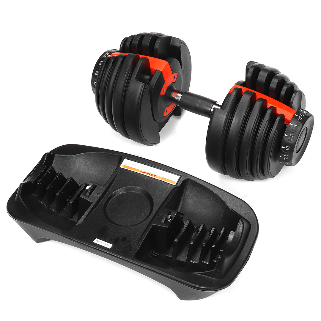 1 Pair Adjustable Dumbbells Strength Training Barbell Exercise Fitness Tools - MRSLM