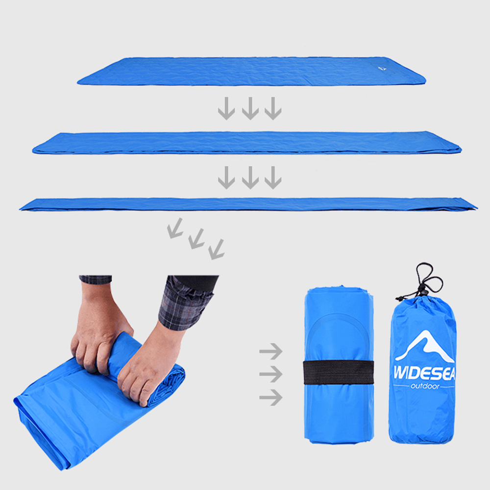 Widesea Single Sleeping Pad Inflatable Air Mattresses Folding Portable Furniture Bed Ultralight Cushion with Pillow Camping Travel - MRSLM