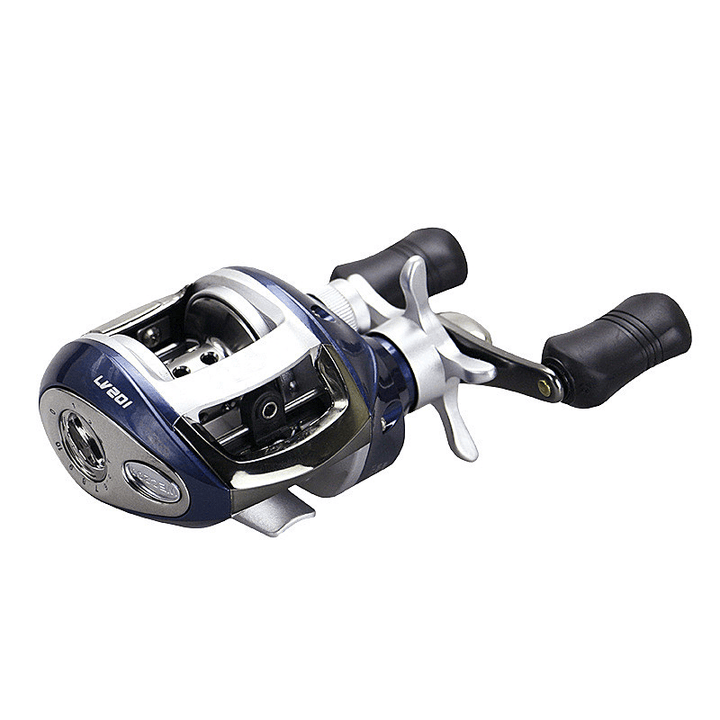 ZANLURE LV200/201 6.2:1 12+1BB Stainless Steel Baitcasting Fishing Reel Left / Right Water Drop Fishing Wheel - MRSLM