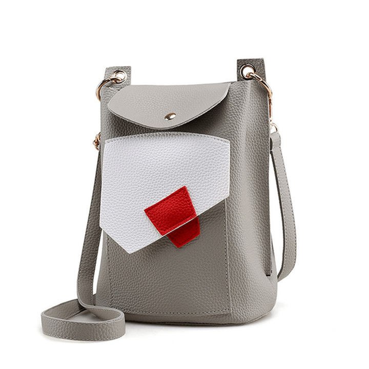 Women PU Leather Cute Phone Bag Trendy Mini Crossbody Shoulder Bag - MRSLM