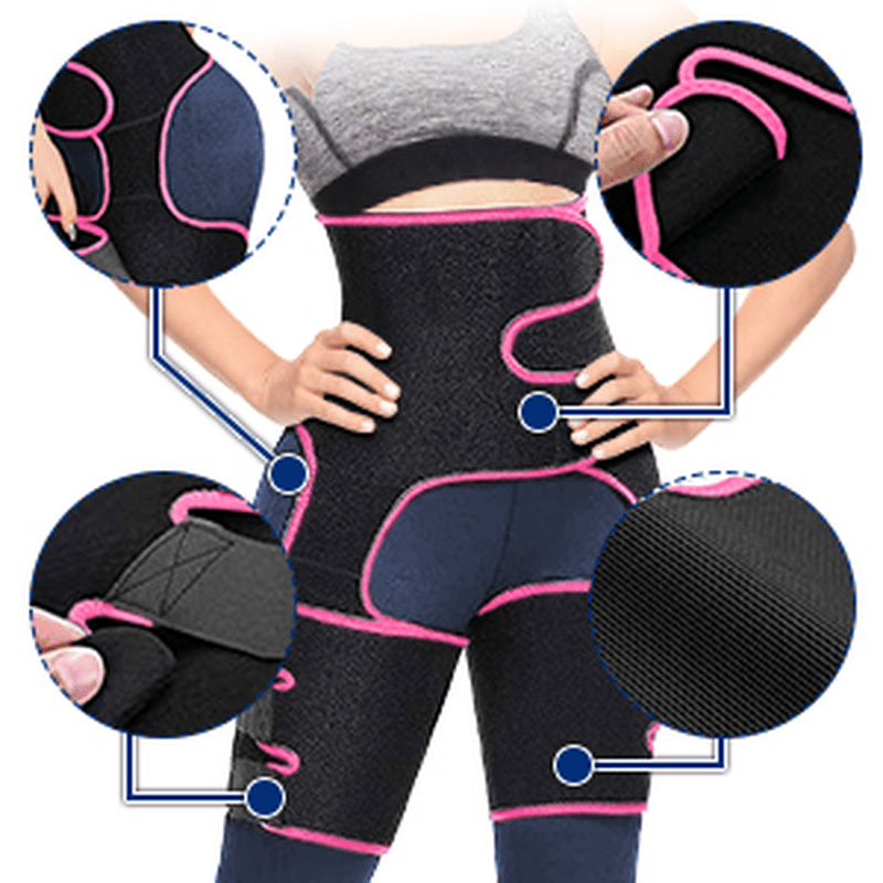 3-In-1 Waist Thigh Trimmer Hip Enhancer Waist Trainer Back Proection Gear for Shaping Body Slimbing Fitness - MRSLM