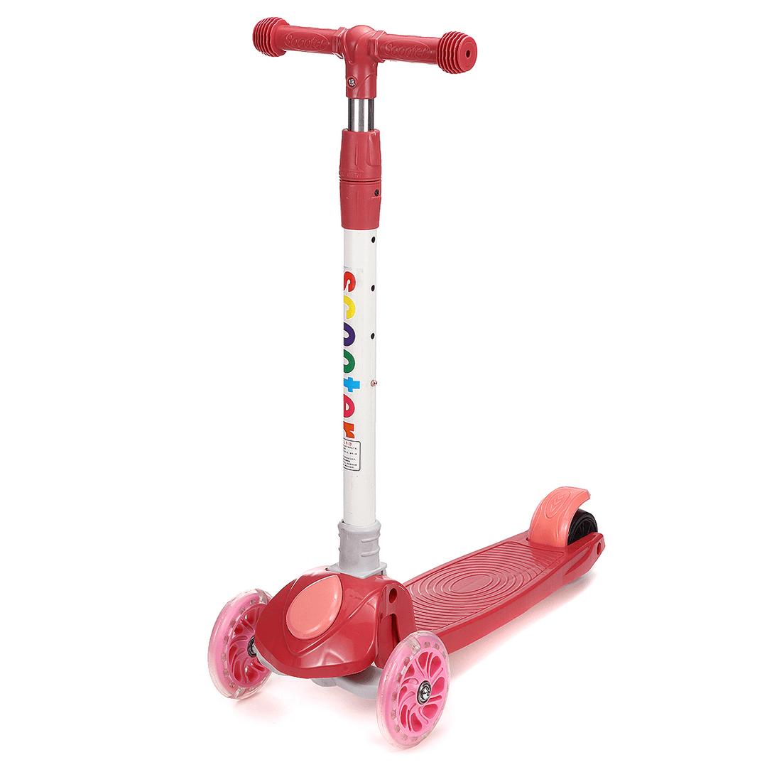 Kid Scooter Adjustable Height with 3 Luminous Wheel for 2-7 Years Old Children Gift - MRSLM