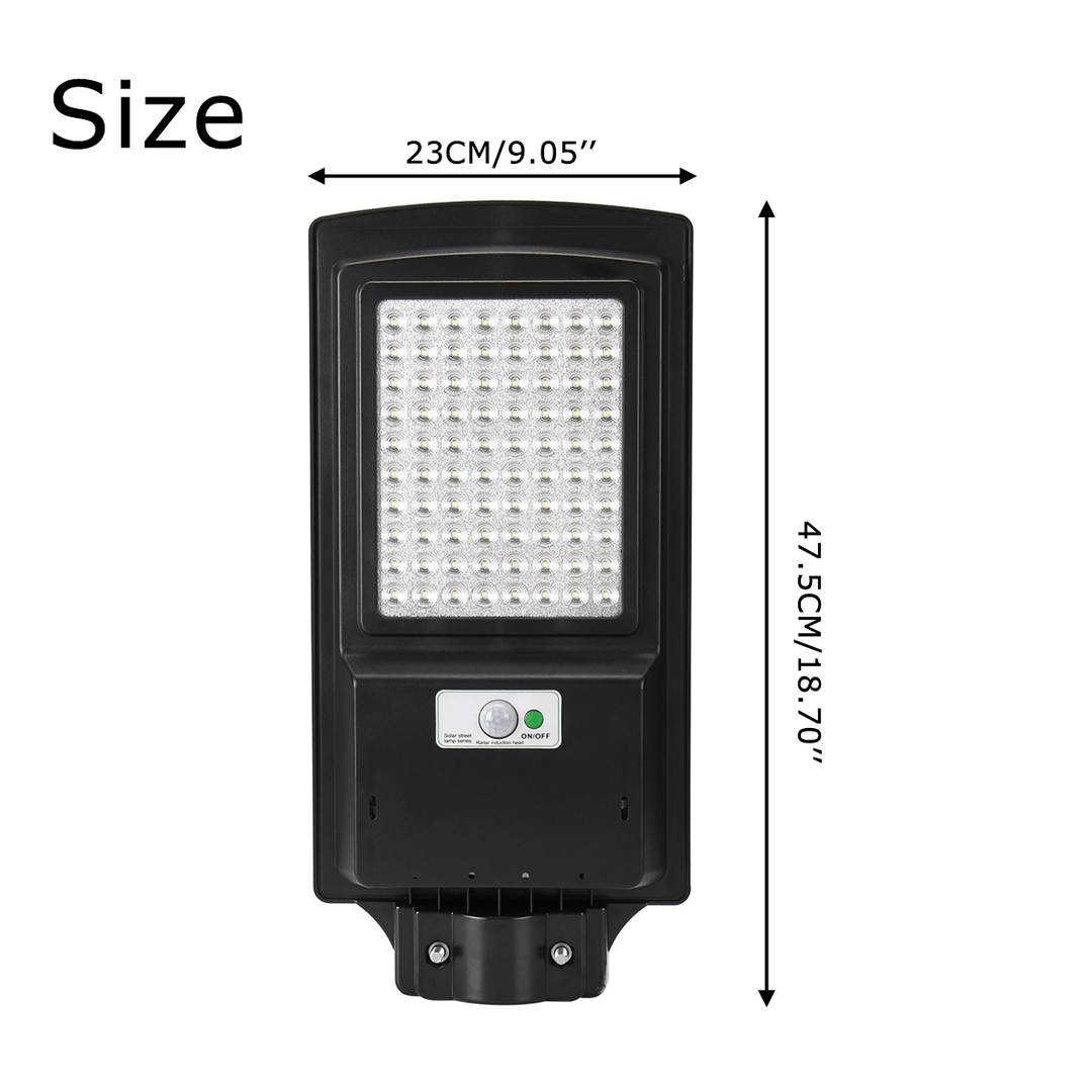 23*47CM Waterproof 80 LED Solar Street Light 120 Degree with Remote Control - MRSLM