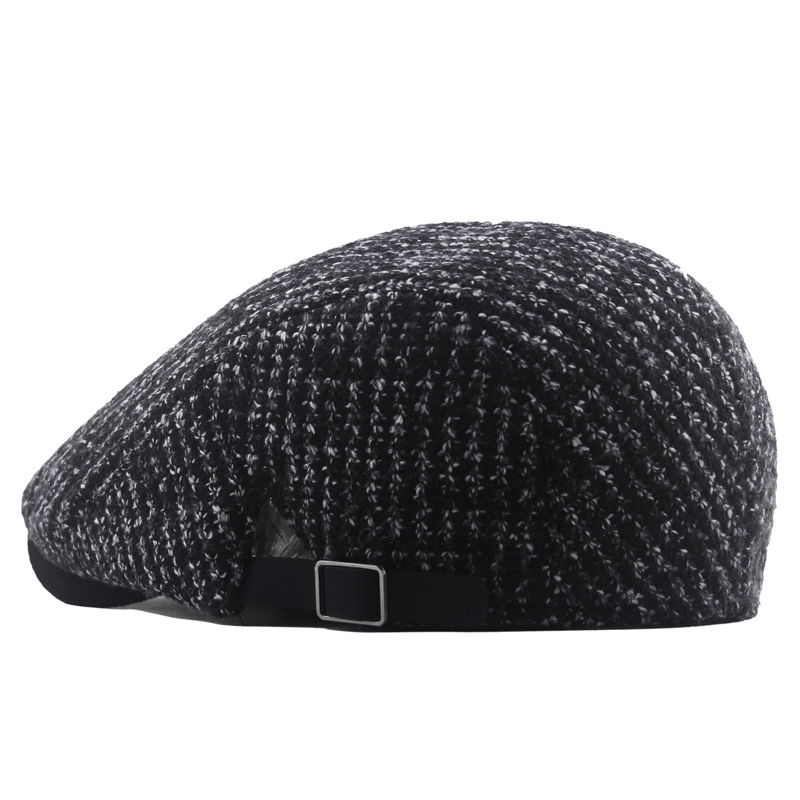 Solid Color Knitted Beret Men'S Winter Thickening - MRSLM