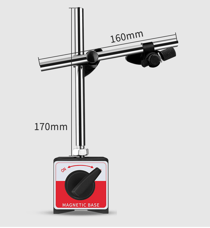 CZ-6A/6B Universal Magnetic Base Stand 360° Rotatable Shaft Double Pole Large Dial Indicator Gauge Calibration Table Holder - MRSLM