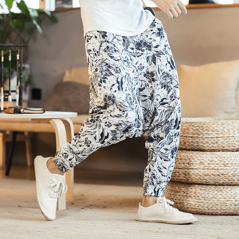 Loose Hip-Hop National Style Linen Casual Pants Men Loose - MRSLM