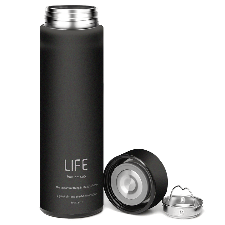 500Ml /18 Oz Insulated Stainless Steel Water Vacuum Bottle Double-Walled Coffee Cup Flasks Thermo for Hot and Cold Drinks Travel Mug for Outdoor Sports Hiking Running - MRSLM