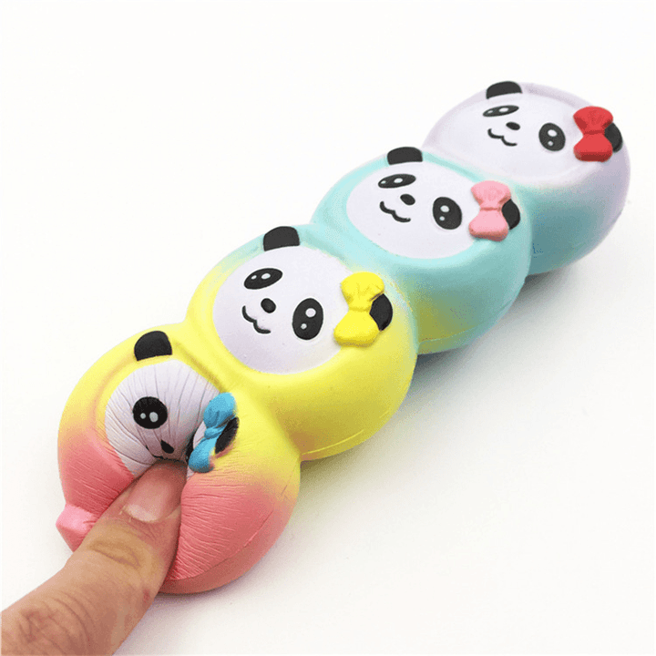 Squishyfun Rainbow Panda Candy Stick Squishy 15Cm Slow Rising with Packaging Collection Gift Toy - MRSLM