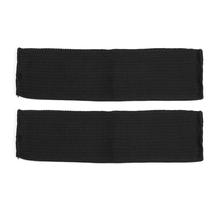 1Pair 35Cm Outdoor Camping Arm Sleeves Stainless Steel Wire Safety Work Anti-Slash Cut Static Resistance Protective Arm Sleeves - MRSLM