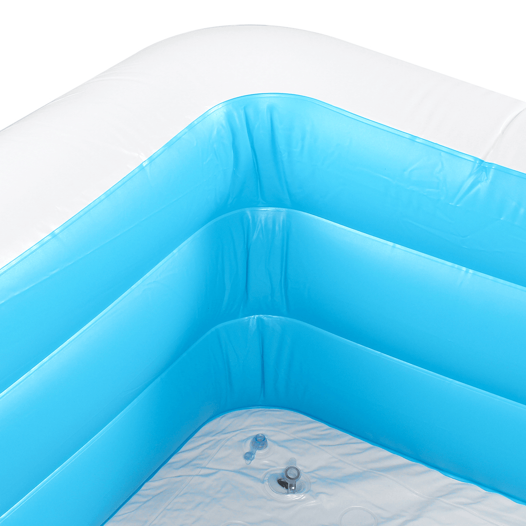 Inflatable Swimming Pool Family Childrens Kids Baby Large Water Rectangular - MRSLM