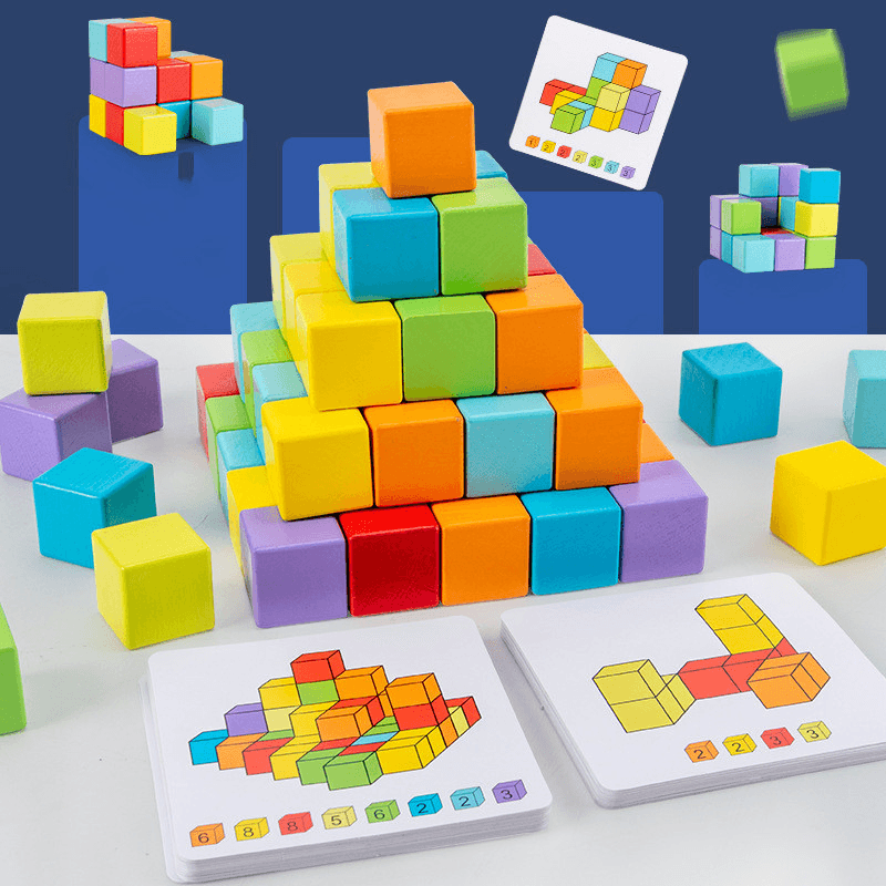 Three-Dimensional Space Thinking Toy Cube Building Block - MRSLM