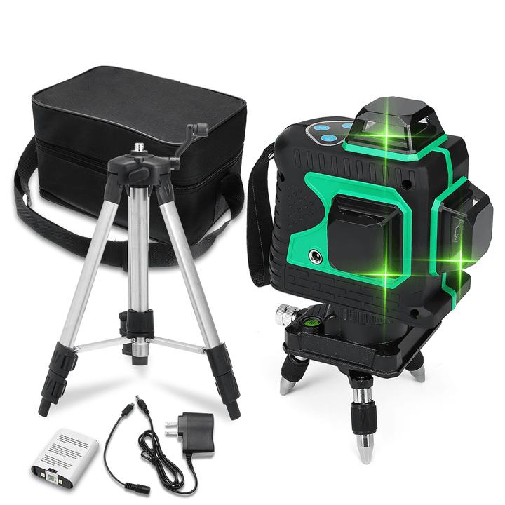 3D Green Auto Laser Level 12 Lines 360° Horizontal & Vertical Cross Build Tool Measuring Tools - MRSLM