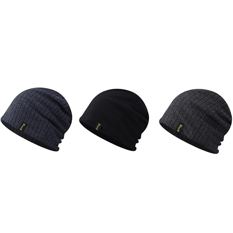 Baotou Thin Letter Embroidery Knitted Pile Hat - MRSLM