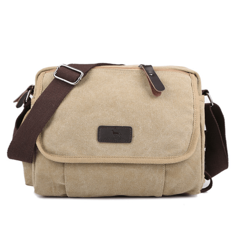 Canvas Outdoor Travel Leisure Shoulder Men Women Retro Capacity Crossbody Bag - MRSLM