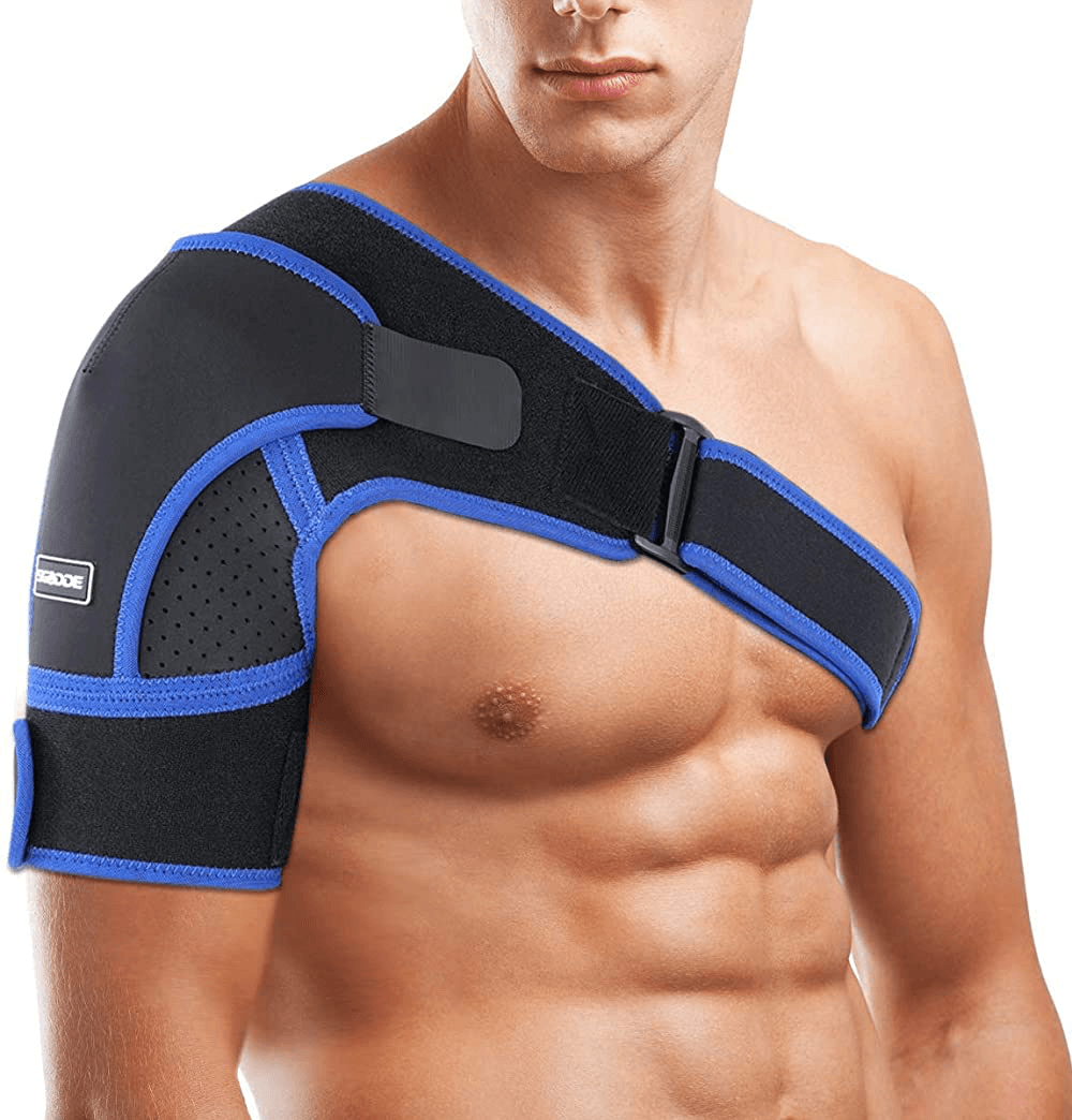 Neoprene Adjustable Shoulder Support Brace Upper Arm Belt Wrap Sports Care Single Shoulder Guard Strap - MRSLM