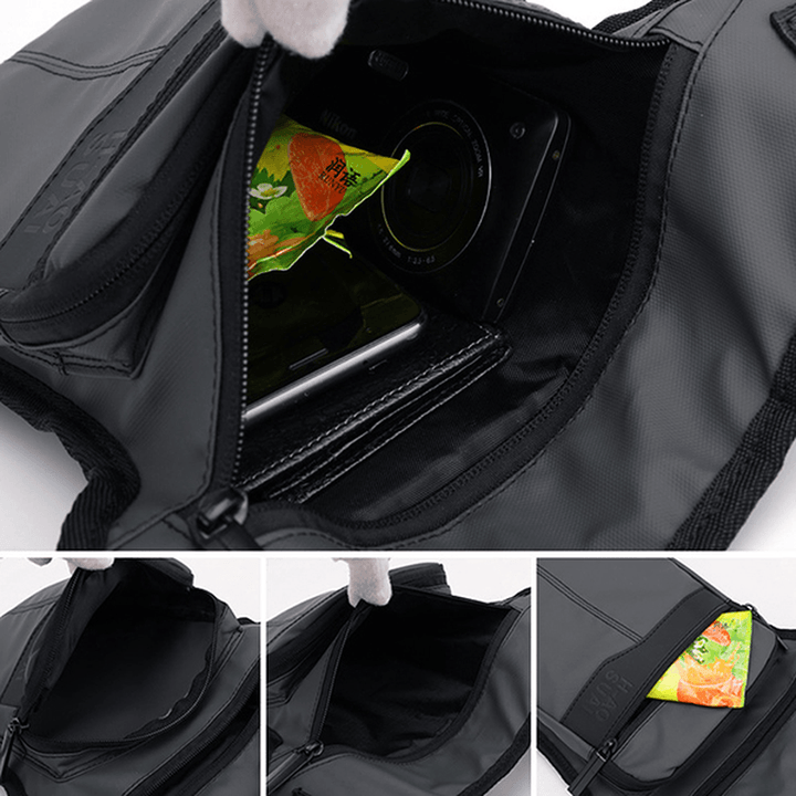 Men Outdoor Waist Bag Nylon Multi-Pocket Crossbody Bag - MRSLM