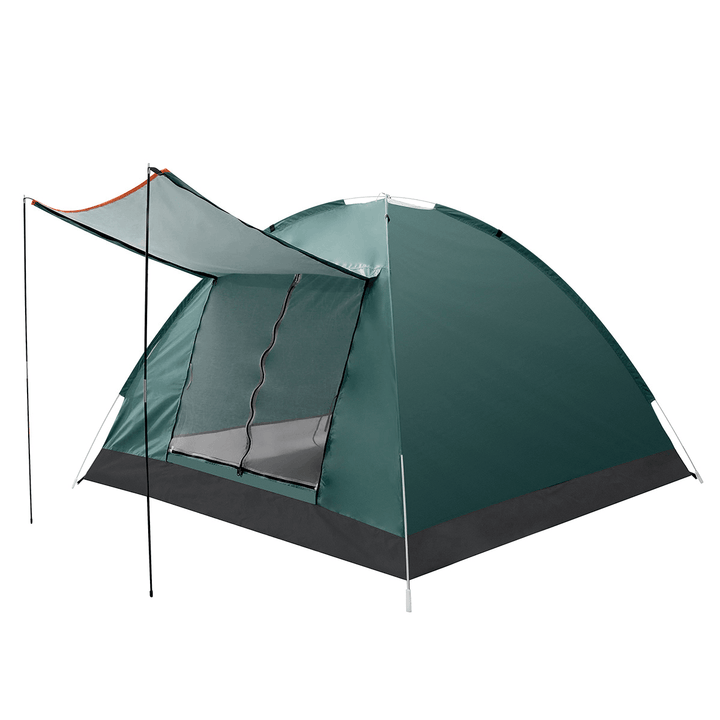 Ipree® 3-4 Person Double Layer Camping Tent with Double Door Outdoor Waterproof Awning Tent 125X200X200Cm for Fishing Camping Party - MRSLM