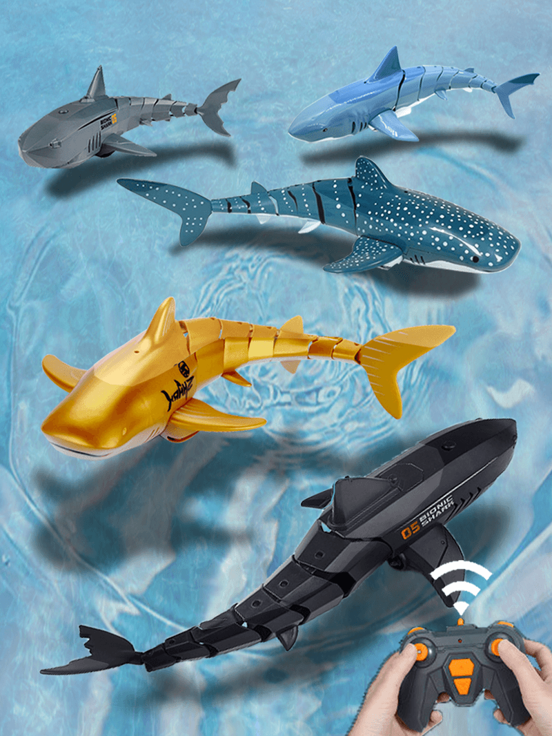 Remote Control Shark 2.4G Remote Control Fish Children'S Toys Summer Water Toys - MRSLM