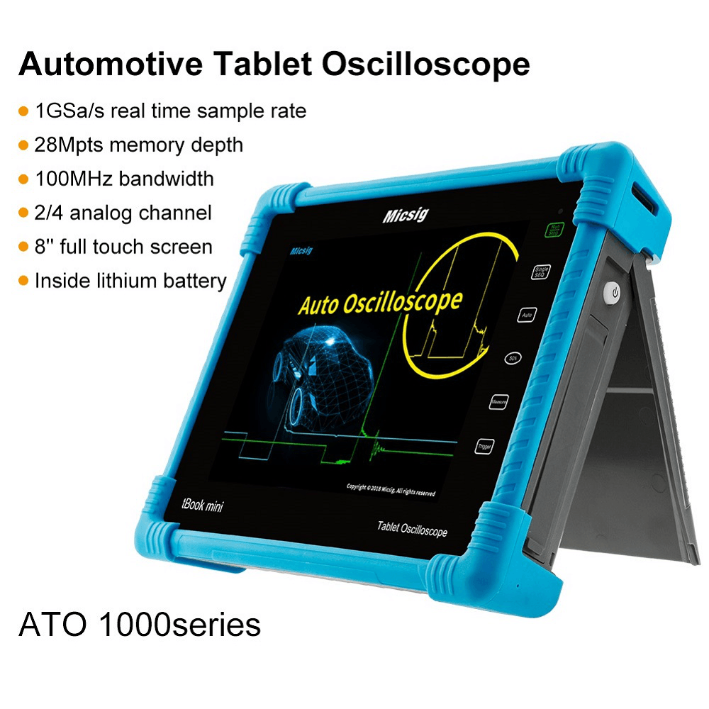 Micsig ATO1102 Digital Tablet Oscilloscope 100Mhz 2CH Handheld Oscilloscope Automotive Scopemeter Oscilloscope - MRSLM