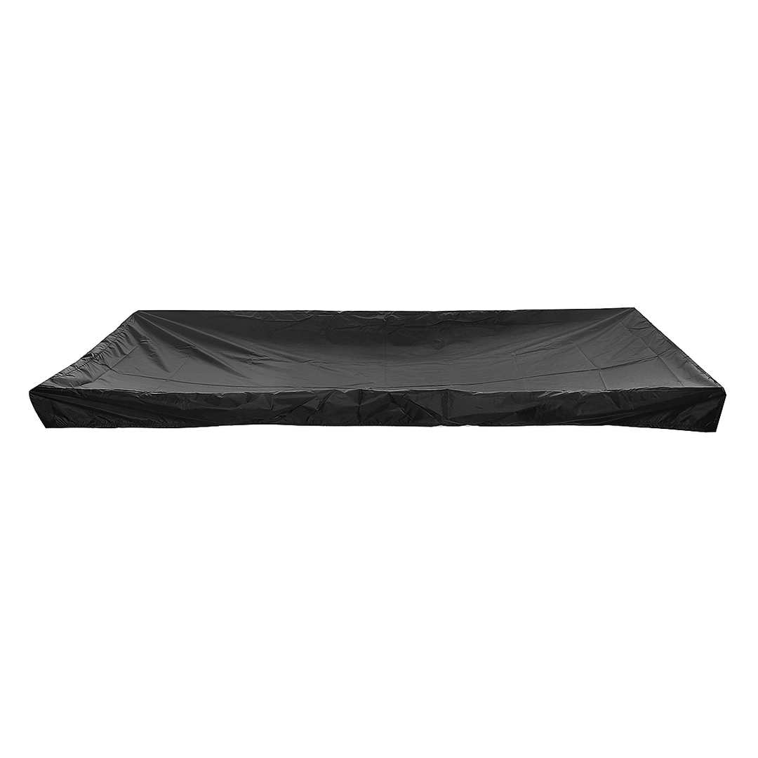 BLACK PVC Pool Snooker Billiard Table Waterproof Dust Cover for 8' Ft Pool Table - MRSLM