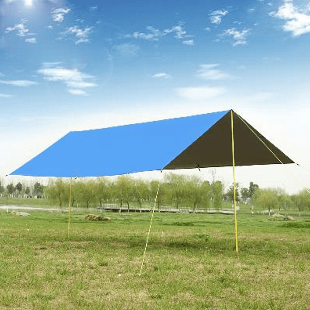 210X300Cm Outdoor Camping Tent Sunshade Rain Sun UV Beach Canopy Awning Shelter Beach Picnic Mat Ground Pad - MRSLM