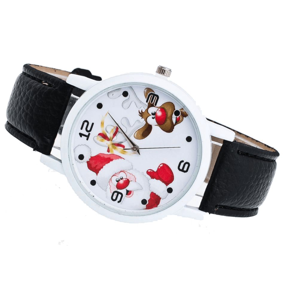 Cartoon Santa and Elk Pattern Fashion Cute Kid Watch Children Quartz Watch - MRSLM