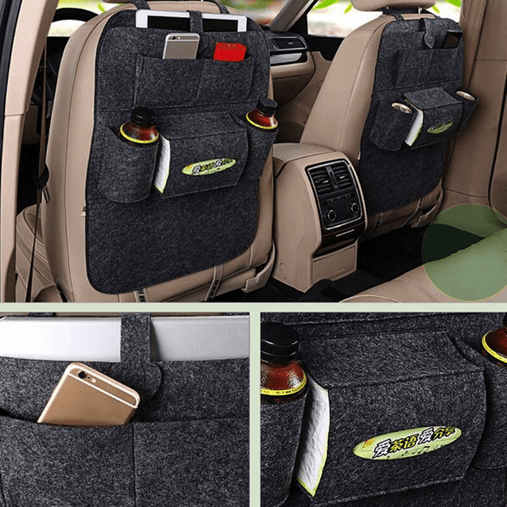 Auto Car Seat Back Hanging Multi-Pocket Storage Bag Organizer Holder Car Storage Box - MRSLM