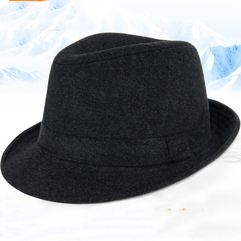 Autumn and Winter Men'S Top Hat Woolen Hats, Autumn and Winter Warm Hats, Windproof Hats, Winter Hats for the Elderly in Winter - MRSLM