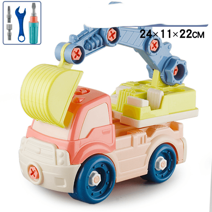 Children'S Detachable and Disassembling Engineering Vehicle Excavator - MRSLM