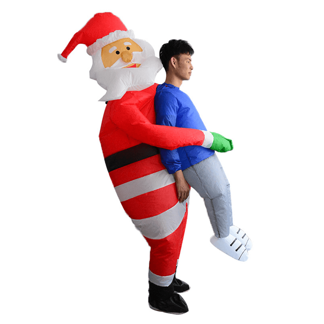 Scary Halloween Christmas Man Inflatable Costume Blow up Suits Party Dress Decorations - MRSLM