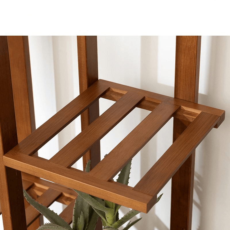 5/6/7-Tier Wooden Plant Stand Flower Pot Shelf Indoor Storage Display Rack - MRSLM