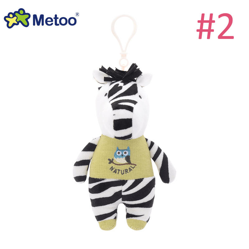 Metoo Horse Zebra Lamb Plush Doll Backpack Strap Accessories Key Chain Creative Gift - MRSLM