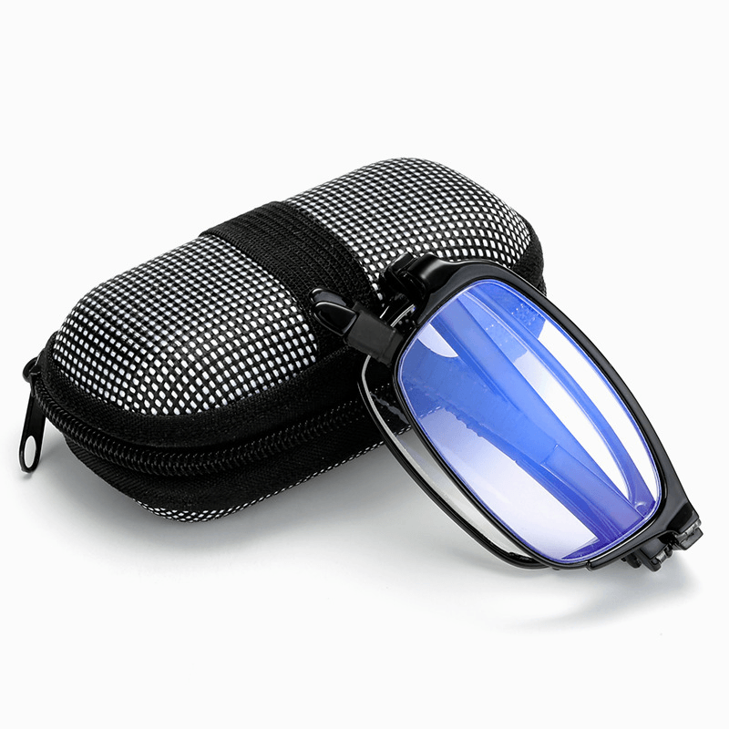 Men'S and Women'S Folding Portable Blue Film Reading Glasses - MRSLM