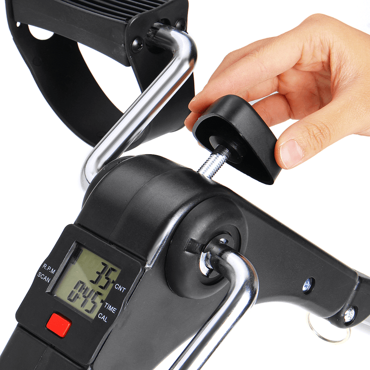 Mini Exercise Fitness Bike Tools Leg Beauty Trainer Pedal Machine Old Man Limb Rehabilitation Leg Hand Training Equipment with Digital Counting - MRSLM