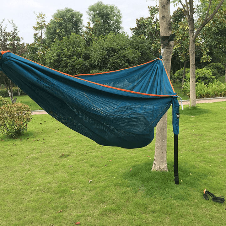 Ipree® HM2 270X150Cm Double Ice Silk Polyester Hammock 210T Nylon Swing Bed Max Load 300Kg - MRSLM