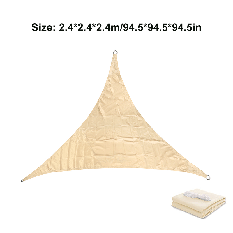 Triangle Sun Shade 95% UV Resistant Waterproof Breathable Folding Canopy Outdoor Patio Beach Camping Travel - MRSLM