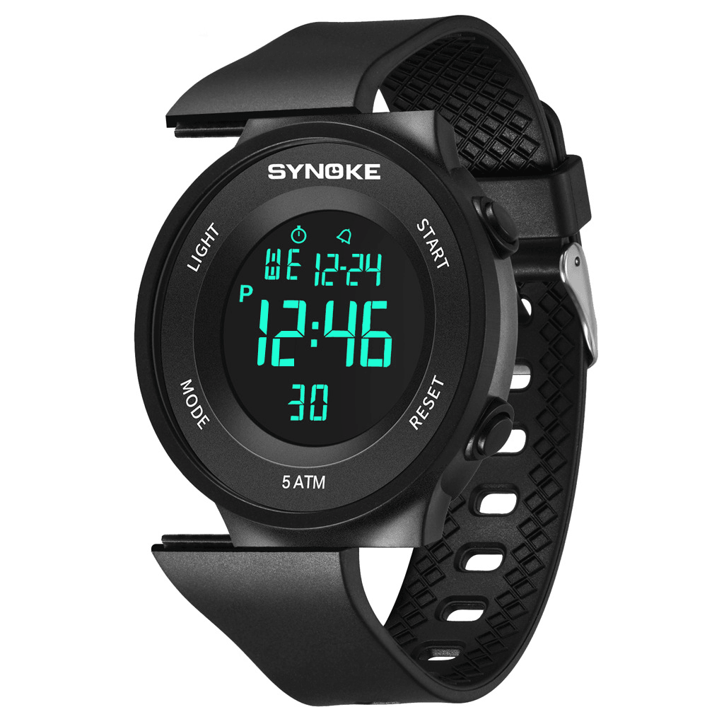 SYNOKE 9199 Fashion Student Watch 5ATM Waterproof Luminous Display Multi-Function Sport Digital Watch - MRSLM