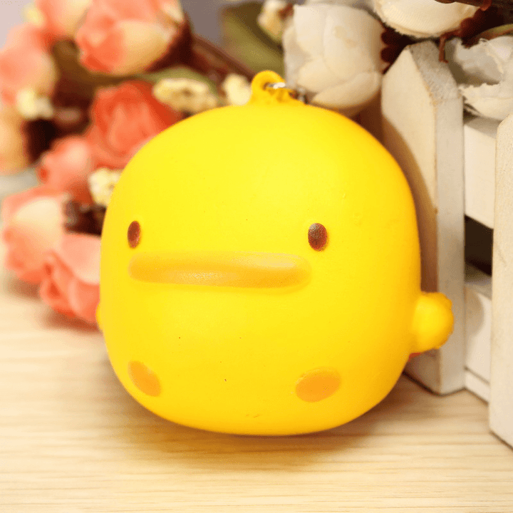 Squishy Yellow Duck Soft Cute Kawaii Phone Bag Strap Toy Gift 7*6.5*4Cm - MRSLM