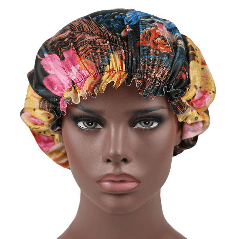 Women Vintage Ethnic Floral Breathable Beanie Cap Turban - MRSLM