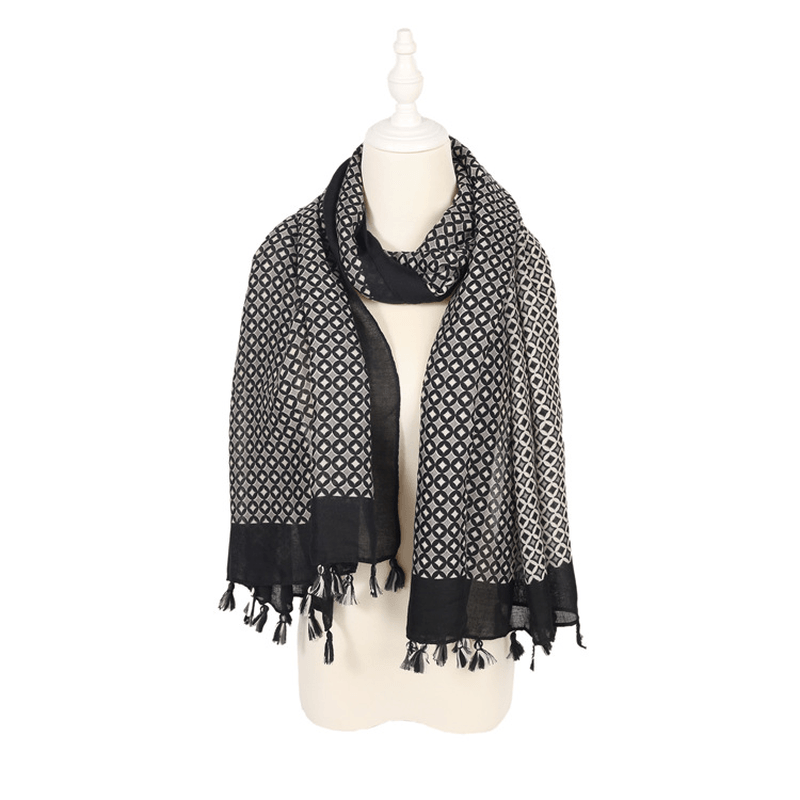 Simple Temperament Ladies Cotton and Linen Scarf - MRSLM