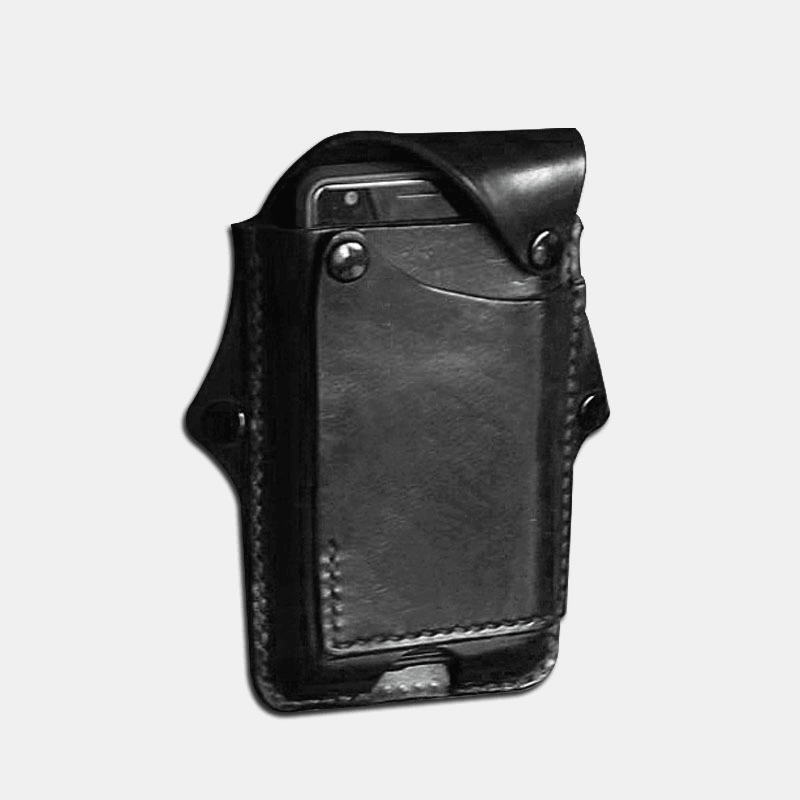 Men EDC 6.3''Inch Genuine Leather Phone Bag Case Belt Bag - MRSLM