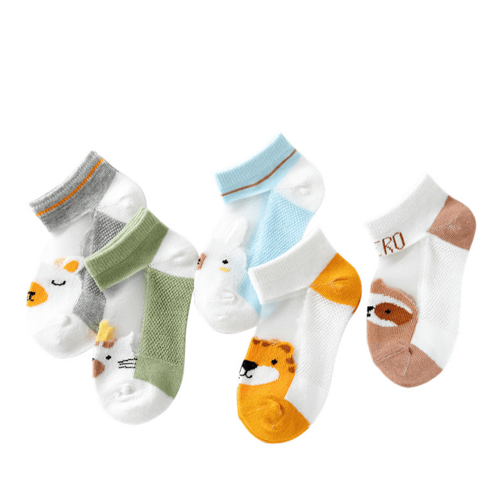 5 Pairs of Children Socks-Cute Animals - MRSLM