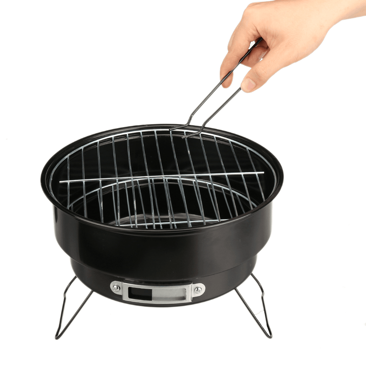 Round Barbecue Grill Foldable Stainless Steel Grill Portable Outdoor Camping Barbecue Grill - MRSLM